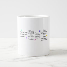 Zitate über Glauben und Hoffnung Jumbo-Tasse