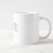 Zitate über Glauben und Hoffnung Jumbo-Tasse (Rechts)