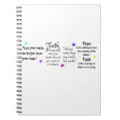 Zitate über Glauben und Hoffnung Notizblock (Vorderseite)