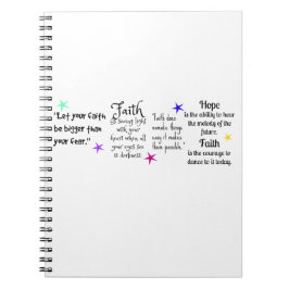 Zitate über Glauben und Hoffnung Notizblock