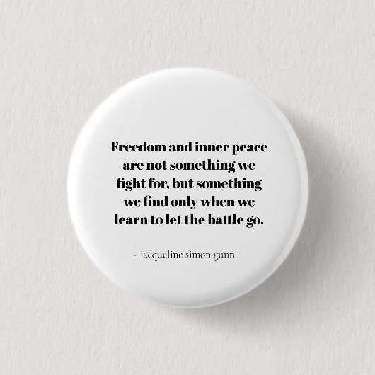 Zitate über innere Ruhe Button (Vorderseite)