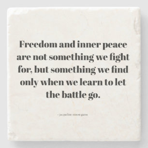 Zitate über inneren Frieden Steinuntersetzer