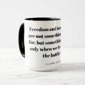 Zitate über inneren Frieden Tasse (Vorderseite Links)