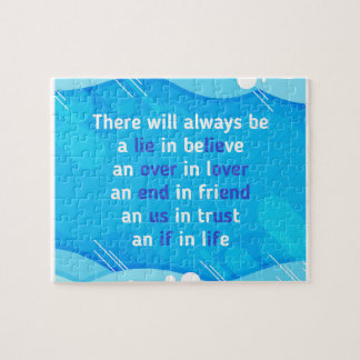 Zitate über Liebe, Leben und Freundschaft Puzzle