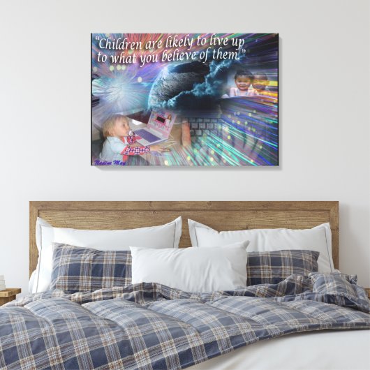 Zitate über unsere Kinder Leinwanddruck (Insitu (Schlafzimmer))