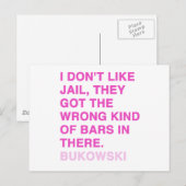 Zitate von Charles Bukowski Postkarte (Vorne/Hinten)