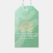 Zitate von Green Gold Lotus Yoga Meditation Instru Geschenkanhänger (Vorderseite)