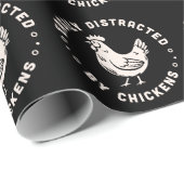 Zitate von Hühnern, die von Hühnern leicht abgelen Geschenkpapier (Rolleneckpunkt)