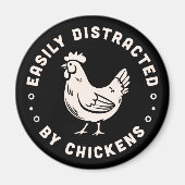 Zitate von Hühnern, die von Hühnern leicht abgelen Magnet (Vorne)