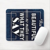 Zitate von Inspiration "You are Beautiful" Mousepad (Mit Mouse)