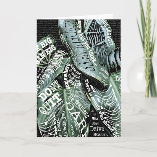 Zitate von inspirierenden Motivierend LIFE Karte (Vorderseite)