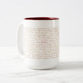 Zitate von Jane Austen P&P Zweifarbige Tasse (Vorderseite Links)