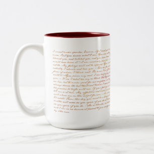 Zitate von Jane Austen P&P Zweifarbige Tasse