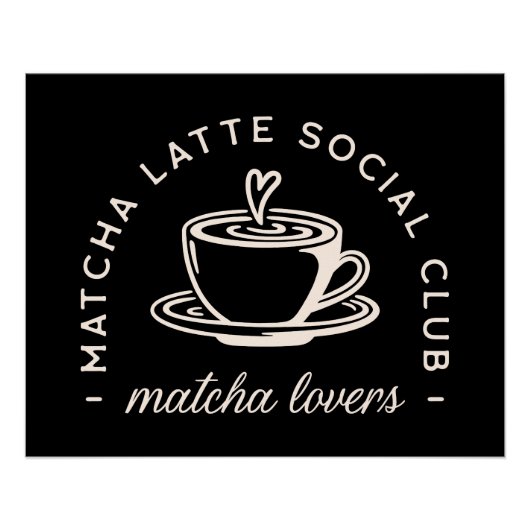 Zitate von Matcha latte love Poster (Vorderseite)