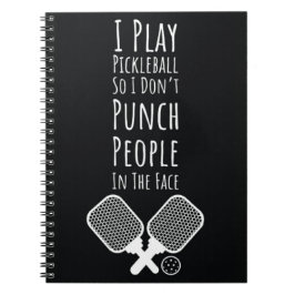 Zitate von Pickleball-Spaß-Typografie Notizblock