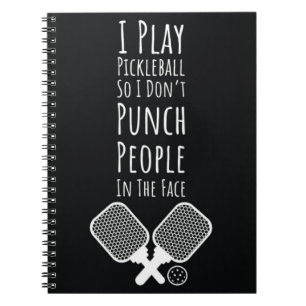 Zitate von Pickleball-Spaß-Typografie Notizblock