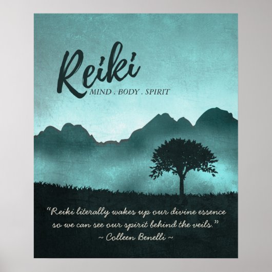 Zitate von Reiki Master und Yoga Mediator Poster (Vorne)