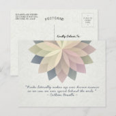 Zitate von Reiki Master und Yoga Mediator Postkarte (Vorne/Hinten)