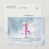 Zitate von Reiki Master und Yoga Mediator Postkarte (Vorne/Hinten)