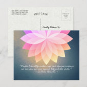 Zitate von Reiki Master und Yoga Mediator Postkarte (Vorne/Hinten)