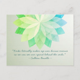 Zitate von Reiki Master und Yoga Mediator Postkarte