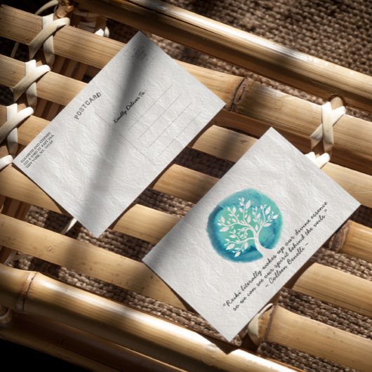 Zitate von Reiki Master und Yoga Mediator Postkarte