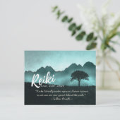 Zitate von Reiki Master und Yoga Mediator Postkarte (Stehend Vorderseite)