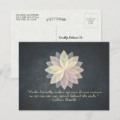 Zitate von Reiki Master und Yoga Mediator Postkarte (Vorne/Hinten)