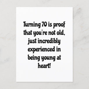 Zitate zum 70. Geburtstag Postkarte