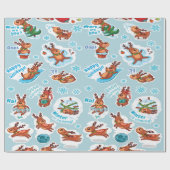Zitate zum Happy Holiday Deer's & Holiday Geschenkpapier (Flach)