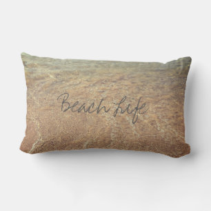 Zitate zum Leben am Strand Wellen Ozean Sandiges K Kissen Für Draußen