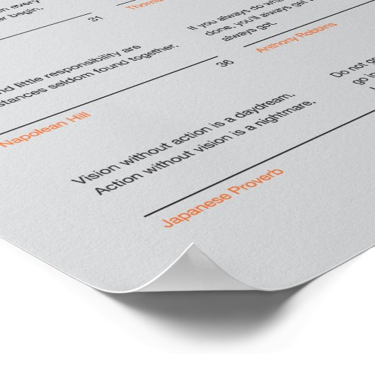 Zitate zum Poster für unternehmerische Initiative  (Ecke)