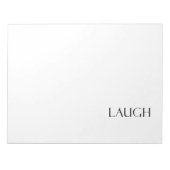 Zitate zum Zitat des inspirierenden Lachen Notizblock (Vorderseite)