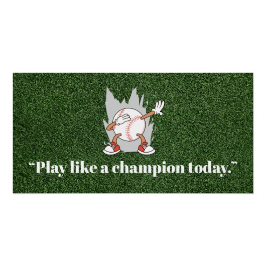 Zitate zur Baseball-Motivation Poster (Vorderseite)