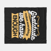 Zitate zur InspirationsDankbarkeit Fleecedecke (Vorderseite (Horizontal))