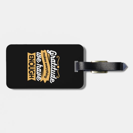 Zitate zur InspirationsDankbarkeit Gepäckanhänger (Rückseite horizontal)