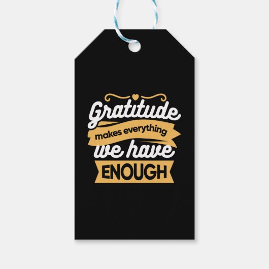 Zitate zur InspirationsDankbarkeit Geschenkanhänger (Vorderseite)