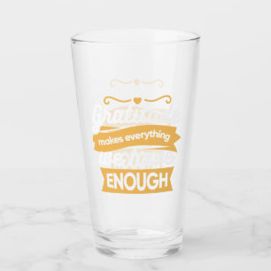 Zitate zur InspirationsDankbarkeit Glas