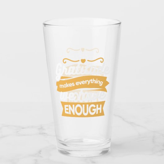 Zitate zur InspirationsDankbarkeit Glas (Vorderseite)