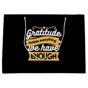 Zitate zur InspirationsDankbarkeit Große Geschenktüte