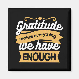 Zitate zur InspirationsDankbarkeit Magnet