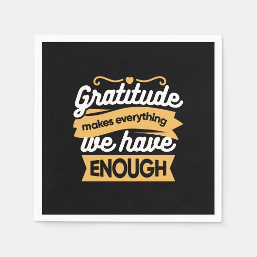 Zitate zur InspirationsDankbarkeit Serviette (Vorderseite)