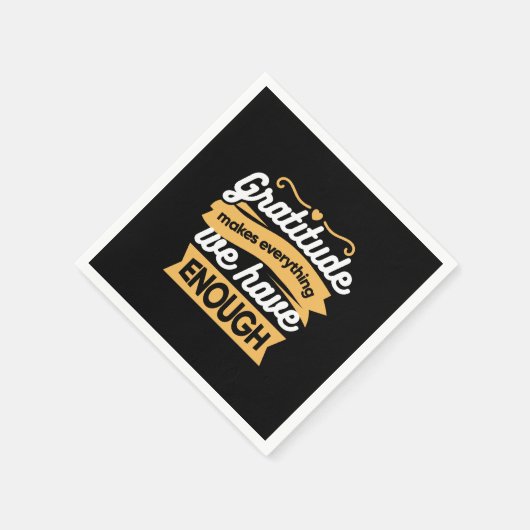 Zitate zur InspirationsDankbarkeit Serviette (Ecke)