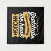 Zitate zur InspirationsDankbarkeit Wandteppich (Vorderseite (Horizontal))