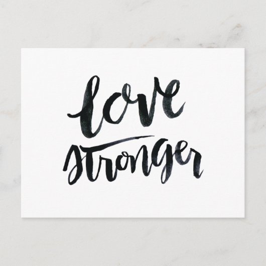 Zitate zur Liebe: Liebe stärker Postkarte (Vorderseite)