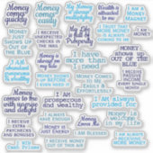 Zitate zur Manifestation von Wohlstand Aufkleber (Vorderseite)