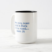 Zitate Zweifarbige Tasse (Vorderseite Links)