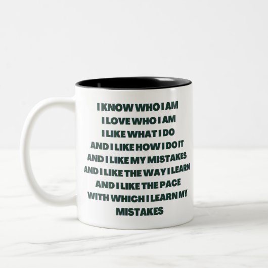Zitate Zweifarbige Tasse (Links)