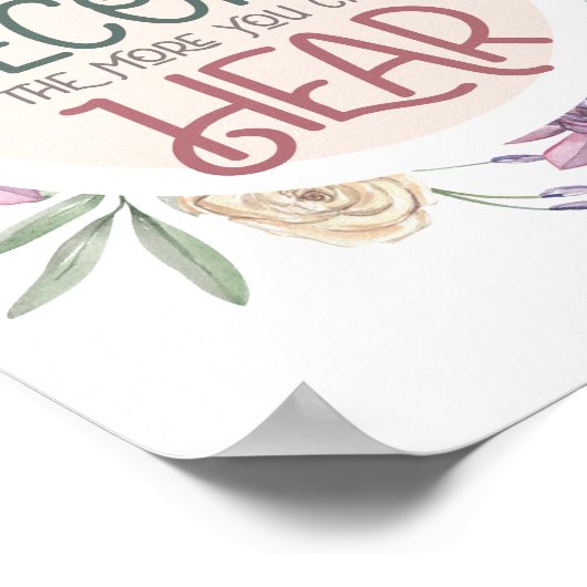 Zitatpastel Blumenreath Poster (Ecke)