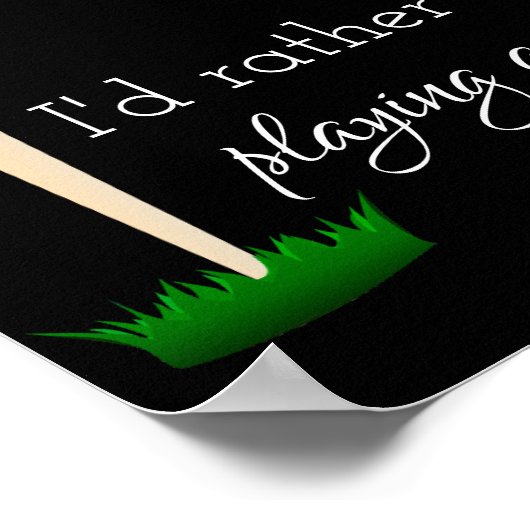 Zitatposter für Golfer in Schwarz und Weiß Poster (Ecke)